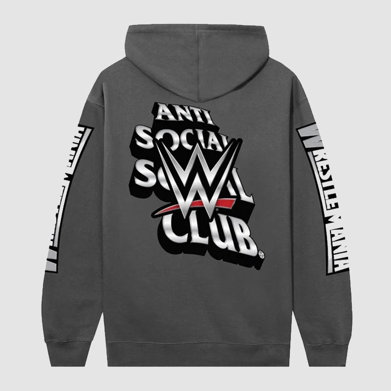 ASSC x WWE Wrestlemania Hoodie Hoodie unisex front product view | Dash Racegear — Bold Wrestlemania Design on ASSC x WWE Hoodie – Must-Have Apparel