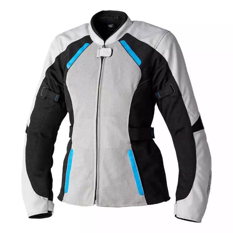 AVA MESH CE LADIES TEXTILE JACKET - SILVER/BLACK/BLUE - UK 20 / INTL 3XL