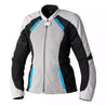 AVA MESH CE LADIES TEXTILE JACKET - SILVER/BLACK/BLUE - UK 20 / INTL 3XL