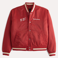 Abercrombie Budweiser Varsity Bomber Jacket Bomber Jacket unisex detail view 4 | Dash Racegear — Premium Quality Abercrombie Budweiser Varsity Sports Jacket