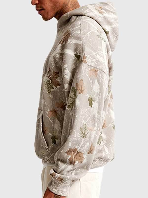 Abercrombie Camo Hoodie Hoodie unisex detail view 4 | Dash Racegear — Abercrombie Essential Popover Hoodie in white camo, unisex, cozy fleece and comfortable fit for all-day wear.