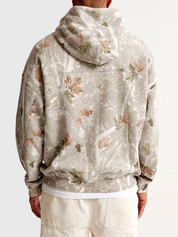 Abercrombie Camo Hoodie Hoodie unisex detail view 3 | Dash Racegear — White Camo Popover Hoodie by Abercrombie, pullover style with soft fleece, ideal for relaxed streetwear looks.
