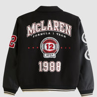 Abercrombie McLaren Varsity Jacket Varsity Jacket unisex detail view 2 | Dash Racegear — Sporty McLaren Varsity Coat Abercrombie Edition