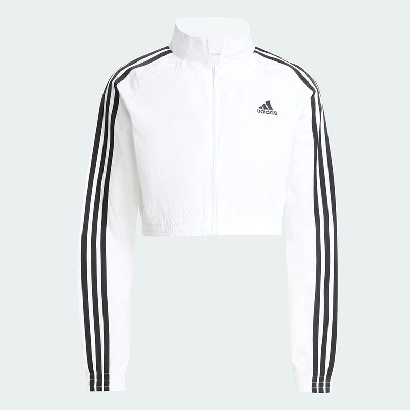 Teamgeist Adicolor Cropped Track Jacket Jacket unisex detail view 2 | Dash Racegear — Stylish white cropped Adidas Teamgeist Adicolor track jacket from 2025 release