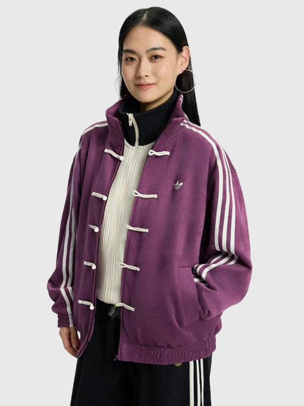 Adidas Chinese New Year Jacket 2026 Jacket unisex detail view 2 | Dash Racegear — Adidas Chinese New Year Purple Jacket 2026 balances fun design and style, made for fans wearing it anywhere.