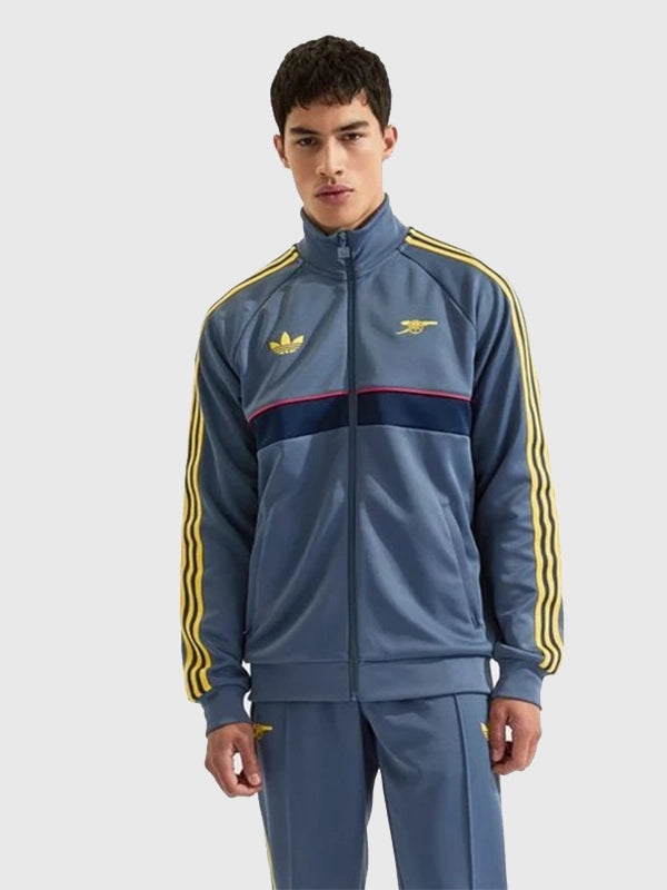 Arsenal Adidas 26/27 OG Pack Track Jacket Jacket unisex detail view 3 | Dash Racegear — Adidas Arsenal 26/27 OG Pack Blue Zip-Up Track Jacket featuring premium comfort and timeless football-inspired everyday style.