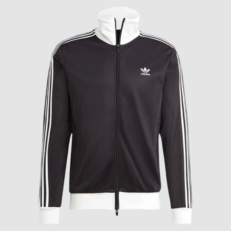 Adidas Beckenbauer Classic Track Jacket Jacket unisex front product view | Dash Racegear — Adidas Beckenbauer Zip-Up Retro Track Top