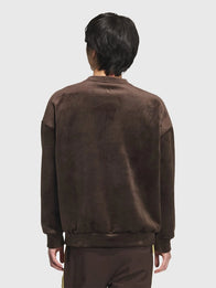 Adidas Chinese New Year Satin Crew Sweatshirt Sweatshirt unisex detail view 3 | Dash Racegear — Recreation brown satin sweatshirt inspired by Adidas Chinese New Year 2026 featuring a clean crew neckline and bold artwork
