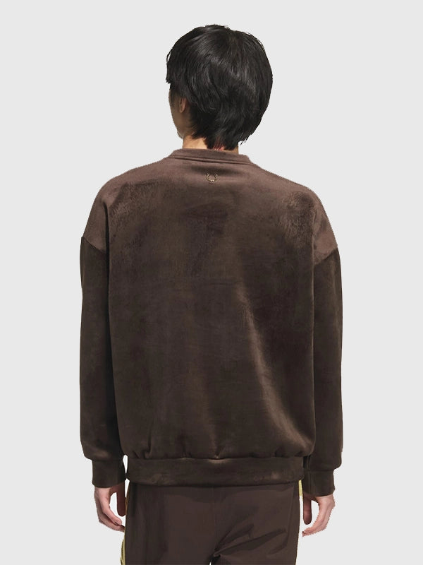 Adidas Chinese New Year Satin Crew Sweatshirt Sweatshirt unisex detail view 3 | Dash Racegear — Recreation brown satin sweatshirt inspired by Adidas Chinese New Year 2026 featuring a clean crew neckline and bold artwork