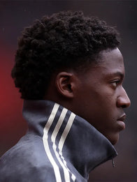 Manchester United Chinese New Year Grey Jacket Jacket unisex detail view 7 | Dash Racegear — Unisex Manchester United x Adidas jacket in grey blending Chinese New Year 2026 inspiration with a sleek suede leather streetwear aesthetic