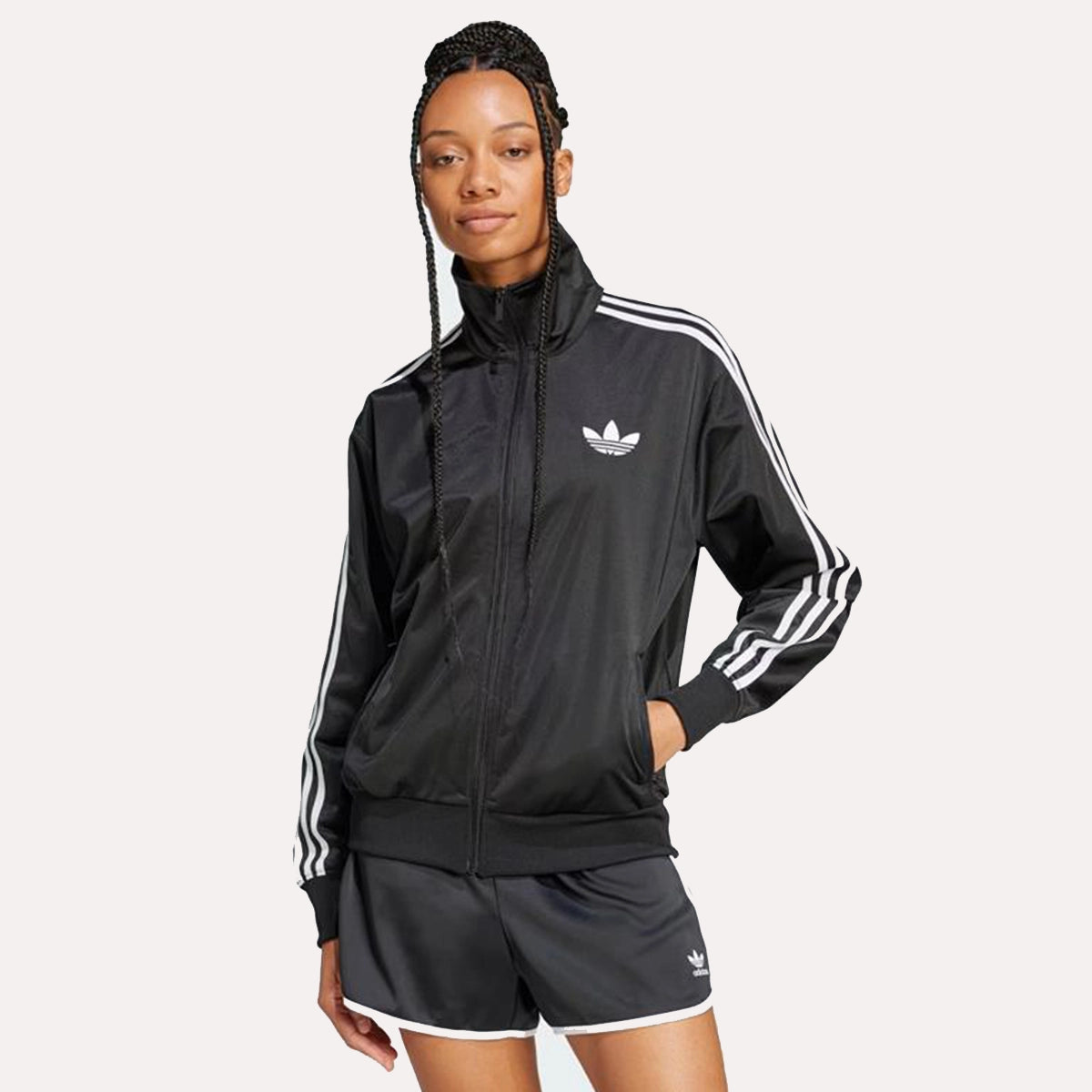Adidas Classic Adicolor Firebird Track Jacket Jacket unisex front product view | Dash Racegear — Adicolor Series Track Jacket – Adidas Firebird Heritage Fit