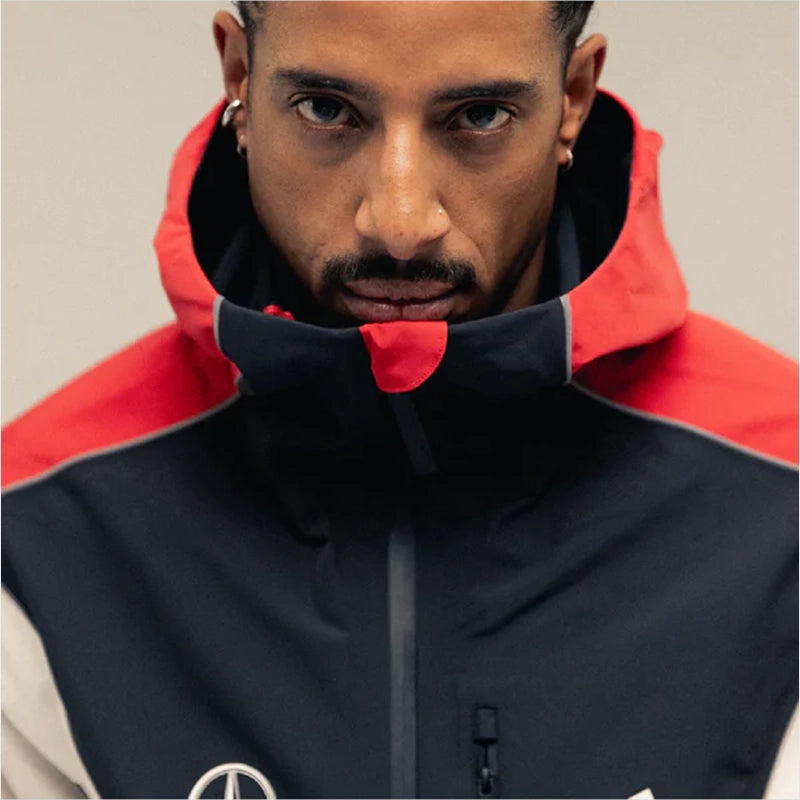 Adidas Consortium for Mercedes-AMG Motorsport Shell Jacket Jacket unisex detail view 7 | Dash Racegear — Lightweight shell outerwear Adidas Mercedes-AMG Motorsport edition 2025