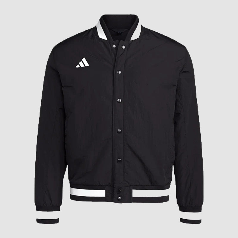 Adidas Dugout Coaches Jacket Jacket unisex front product view | Dash Racegear — Classic Adidas coaches jacket – dugout edition