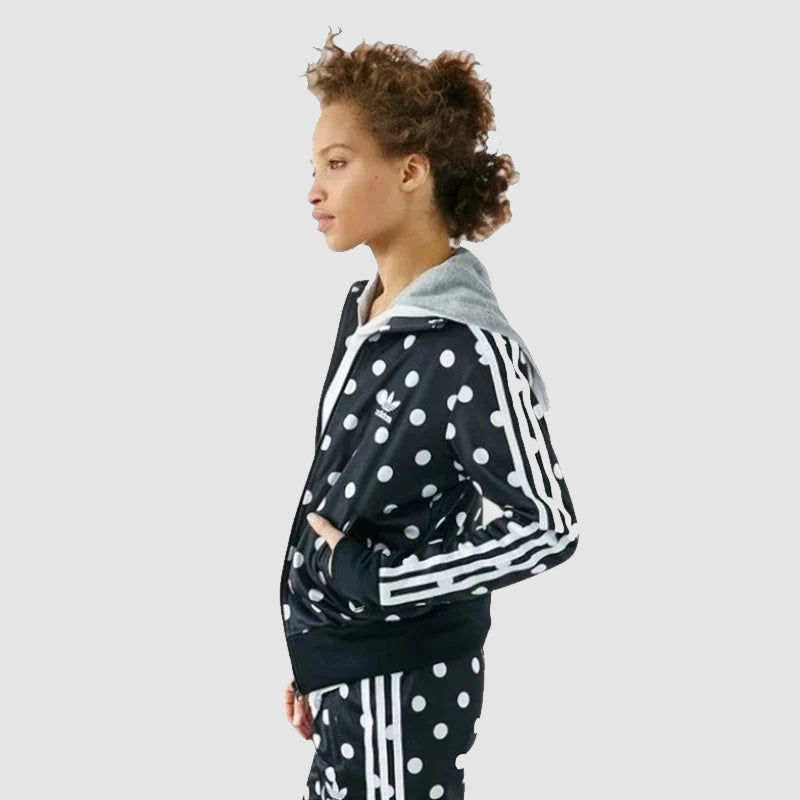 Adidas Polka Dot Jacket Jacket unisex detail view 5 | Dash Racegear — Modern street style Adidas jacket with polka dots