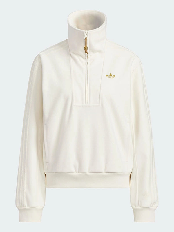 Adidas 2026 LNY Halfzip Sweatshirt Sweatshirt unisex detail view 4 | Dash Racegear — Cream Adidas SS26 Lunar New Year halfzip fleece sweatshirt with soft, comfortable finish