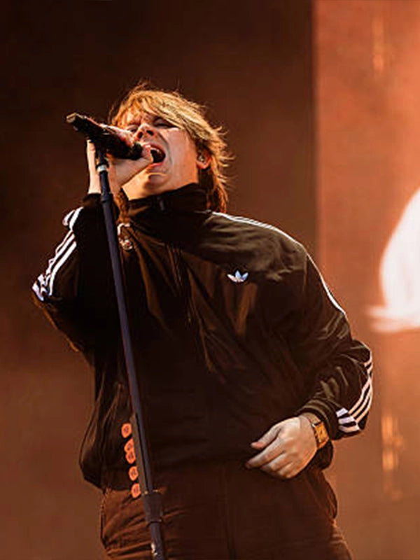 Lewis Capaldi Adidas Track Jacket Jacket unisex detail view 3 | Dash Racegear — Lewis Capaldi 2026 full-zip track jacket featuring Adidas Firebird styling and timeless casual appeal.