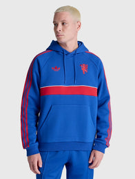Manchester United x Adidas Hoodie Hoodie unisex front product view | Dash Racegear — Manchester United x Adidas Hoodie in Blue 2026 featuring premium comfort and timeless football-inspired everyday style.