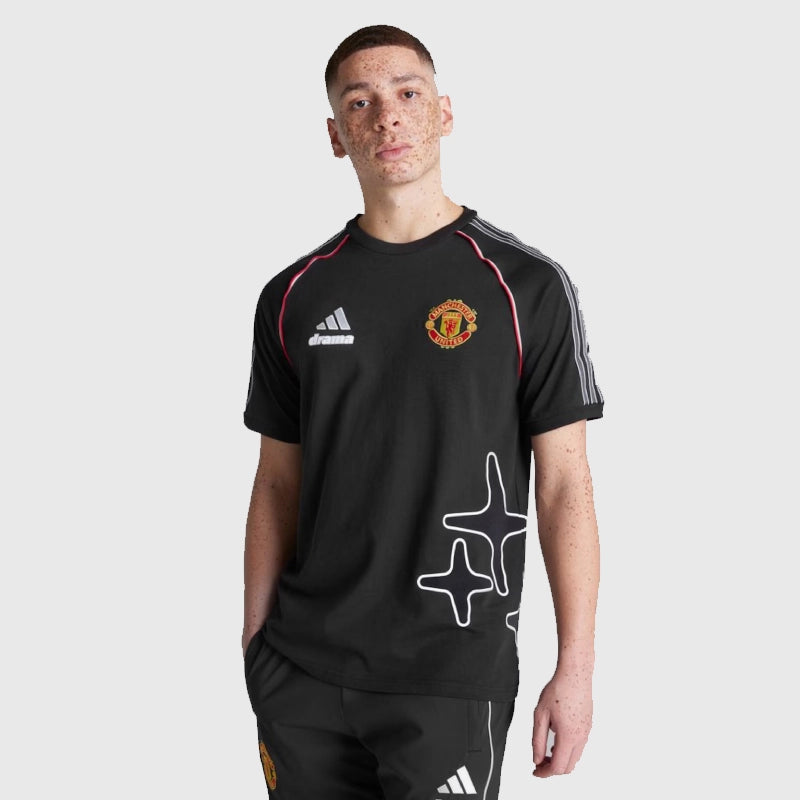Adidas Manchester United x Drama Call T-Shirt Shirt unisex front product view | Dash Racegear — Adidas Manchester United Drama Call fashion graphic t-shirt drop