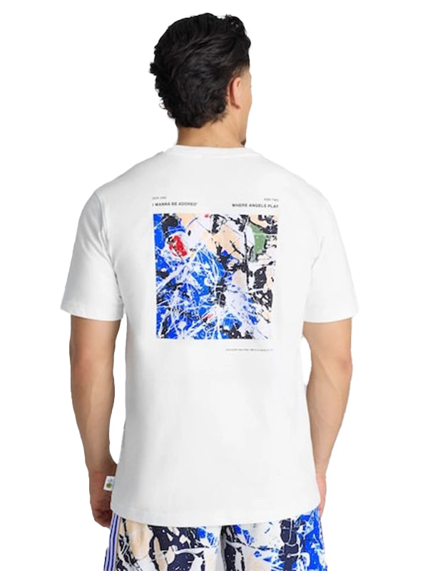 Manchester United x adidas Stone Roses T-Shirt Shirt unisex detail view 2 | Dash Racegear — Adidas Manchester United x Stone Roses 2026 White T-Shirt for men & women, perfect for everyday fan fashion.