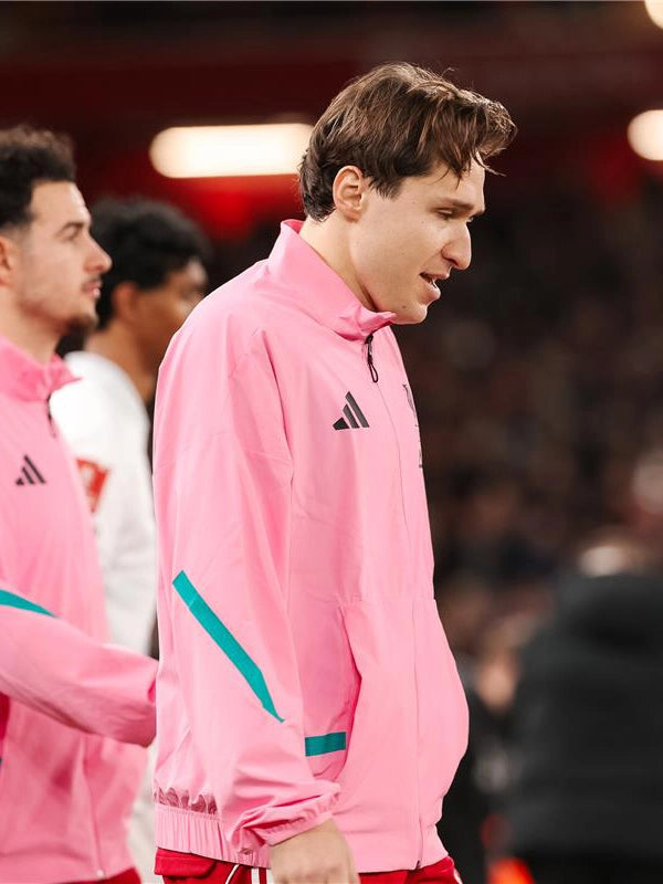 LFC Adidas 25/26 Z.N.E Anthem Jacket Jacket unisex detail view 4 | Dash Racegear — Pink Liverpool FC Adidas Men’s 25/26 Z.N.E Anthem Jacket with sleek fit, perfect for cheering or casual wear.
