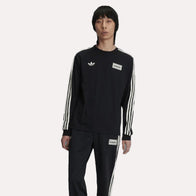 Adidas x Oasis Black Sweatshirt Sweatshirt unisex detail view 3 | Dash Racegear — Adidas x Oasis – Clean Black Crewneck Release