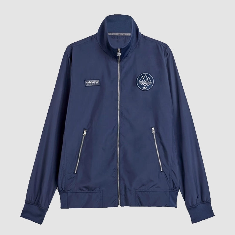 Adidas Hudswell SPZL Jacket Jacket unisex front product view | Dash Racegear — Adidas heritage Hudswell jacket – Spezial-inspired streetwear essential