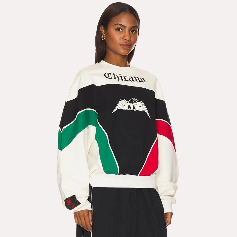 Adidas x Willy Chavarria Chicano Sweatshirt Sweatshirt unisex front product view | Dash Racegear — Chicano Vibe – Adidas x Willy Chavarria Sweatshirt Drop