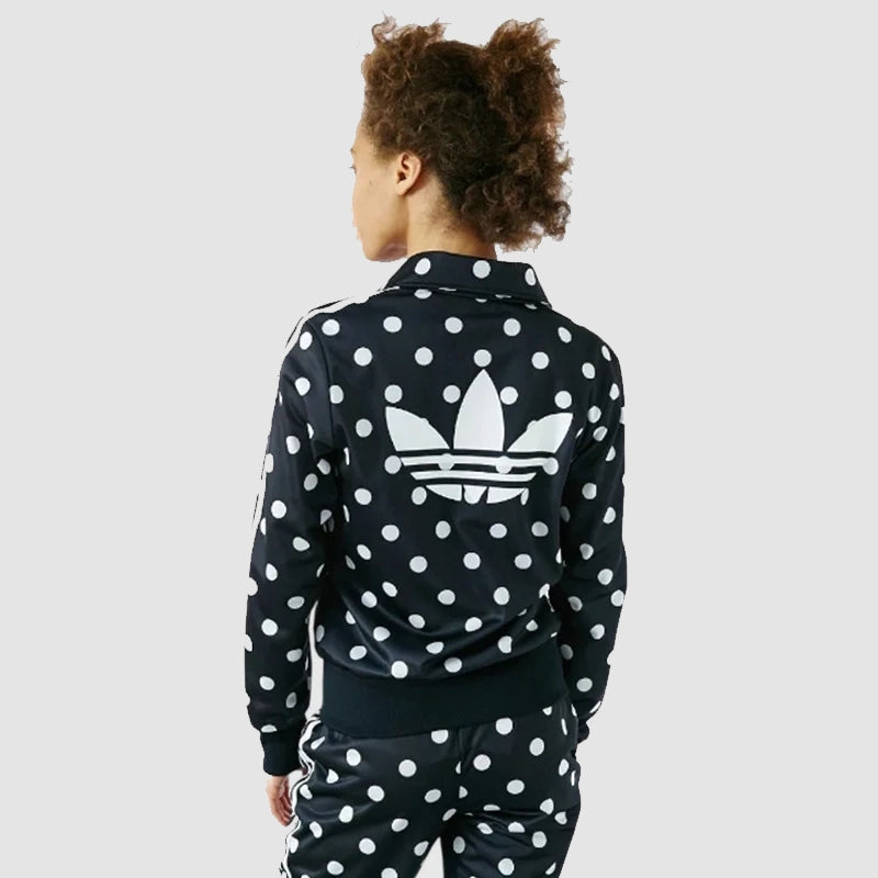 Adidas Polka Dot Jacket Jacket unisex detail view 4 | Dash Racegear — Adidas patterned jacket perfect for bold urban outfits