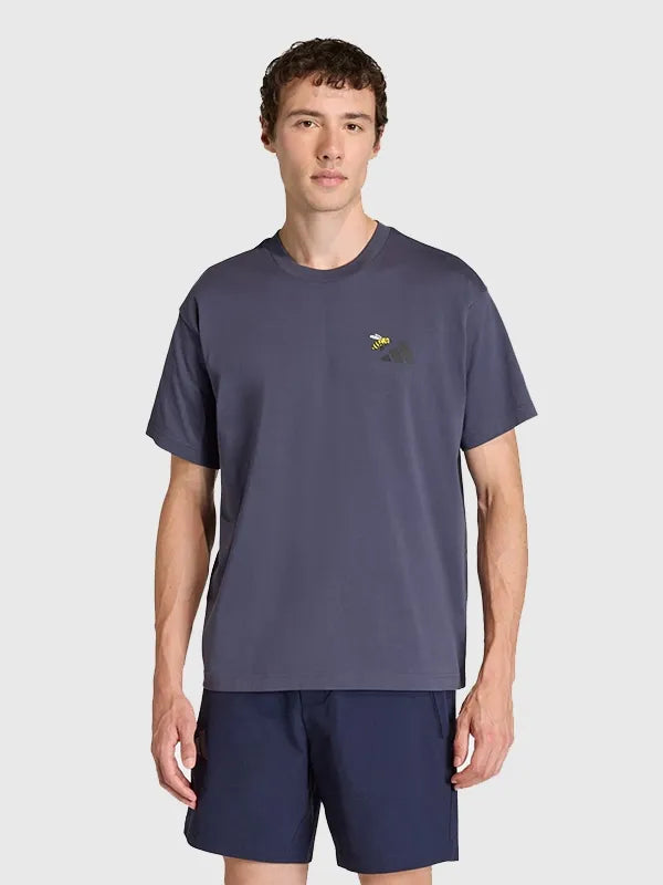 Adidas Terrex Nature Logo Graphic T-Shirt Shirt unisex detail view 2 | Dash Racegear — Unisex Adidas Terrex 2026 grey T-shirt featuring bold Nature logo, ideal for sporty or streetwear style.