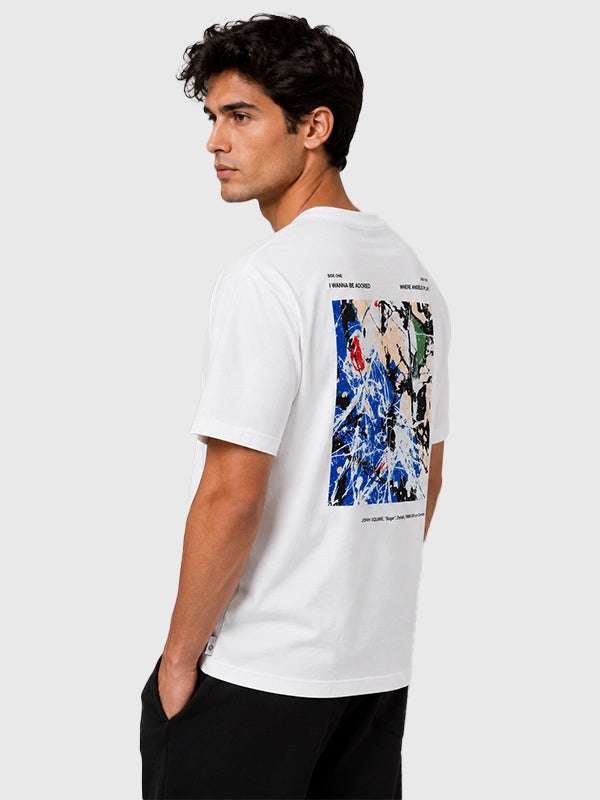 Manchester United x adidas Stone Roses T-Shirt Shirt unisex detail view 7 | Dash Racegear — Adidas Manchester United x Stone Roses 2026 White Unisex T-Shirt celebrating football culture with iconic crossover artwork