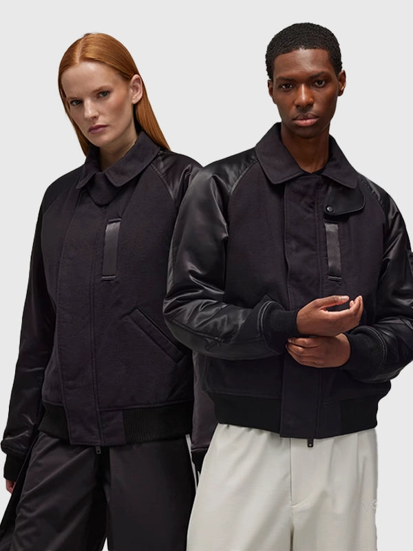 Adidas Y-3 Flight Jacket Jacket unisex front product view | Dash Racegear — Adidas Y-3 designer flight jacket for elevated street style