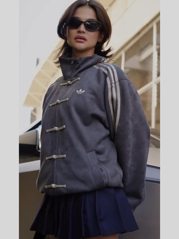 Anne Curtis Adidas cny jacket Jacket unisex detail view 2 | Dash Racegear — Celebrate Chinese New Year with this grey Adidas Anne Curtis jacket featuring lightweight, cozy design.