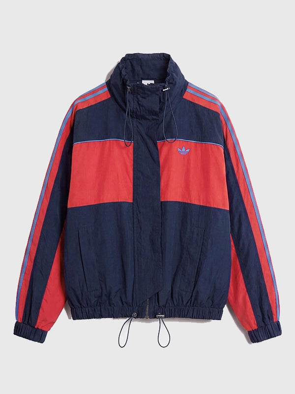 Adidas x ASOS Oversized Navy Track Jacket Jacket unisex front product view | Dash Racegear — Adidas x ASOS oversized track jacket blending premium craftsmanship with contemporary unisex streetwear and everyday wearability.