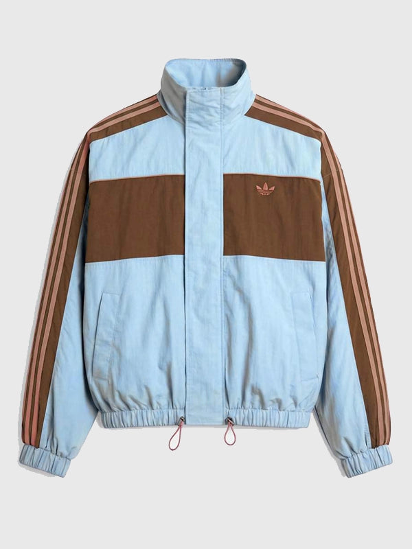 Adidas x ASOS Oversized Track Jacket Jacket unisex front product view | Dash Racegear — 2026 Oversized Zip-Up Adidas x ASOS Track Jacket in Blue & Brown featuring premium comfort and modern streetwear-inspired everyday style.