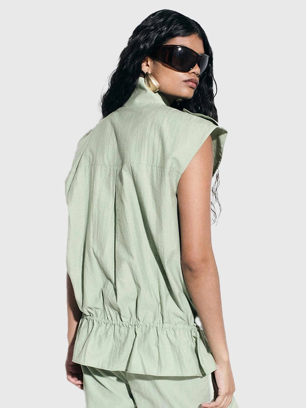 Adidas x ASOS Sleeveless Track Jacket Jacket unisex detail view 4 | Dash Racegear — Adidas x ASOS sleeveless zip-up track jacket blending premium craftsmanship with contemporary unisex streetwear appeal.