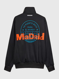 Adidas x Bad Bunny Madrid Firebird Track Jacket Jacket unisex detail view 5 | Dash Racegear — Madrid Tour Merch Firebird Track Jacket featuring classic Adidas sportswear influence and bold Bad Bunny energy.