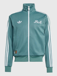 Adidas x Bob Marley Track Jacket Jacket unisex detail view 3 | Dash Racegear — Green Adidas x Bob Marley Football is Freedom Track Jacket, unisex style with vibrant Jamaica-inspired design.