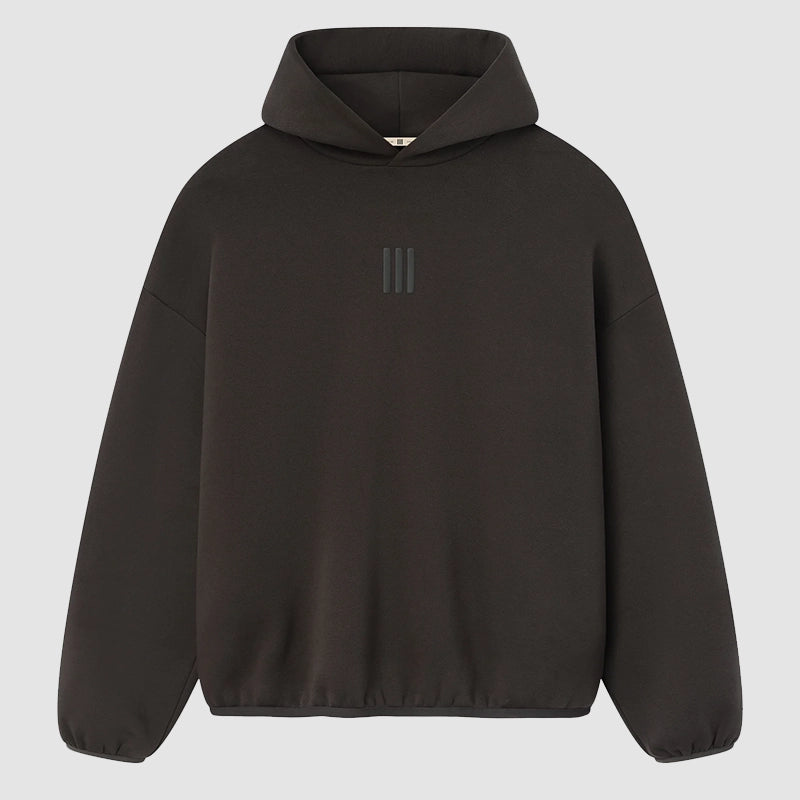Adidas x Fear of God Essentials Athletics Brown Hoodie Hoodie unisex front product view | Dash Racegear — New 2025 Adidas x Fear of God Essentials Athletics Brown Hoodie