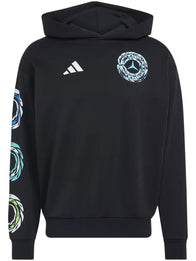 Mercedes AMG Petronas Adidas F1 Lights On Hoodie Hoodie unisex front product view | Dash Racegear — Mercedes AMG Petronas F1 Adidas 2026 Lights On Black Hoodie for men and women with sleek motorsport-inspired style.
