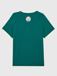 Adidas x Oasis Tour 3-Stripes Green T-Shirt Shirt unisex detail view 2 | Dash Racegear — Adidas x Oasis Drop 2 Tour 3-Stripes Green Unisex Tee 2025, ideal for music events, everyday styling, and street fashion looks.