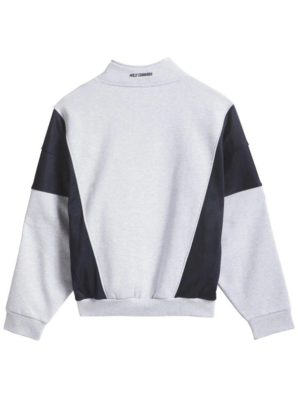 Adidas x Willy Chavarria Watsonville Mockneck Grey Sweatshirt Sweatshirt unisex detail view 2 | Dash Racegear — Grey 2025 Watsonville Mockneck Sweatshirt by Adidas x Willy Chavarria with sleek design, long sleeves, and relaxed fit for everyday fashion…