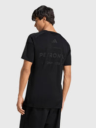 Mercedes-AMG Petronas F1 Team Night Driver T-Shirt Shirt unisex detail view 2 | Dash Racegear — Grey Gap x Young Miko 2026 unisex fleece hoodie with cozy feel, perfect for casual street outfits.