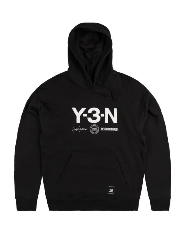 Adidas Y-3 x Neighborhood Hoodie Hoodie unisex detail view 5 | Dash Racegear — Premium black Adidas Hoodie from Y-3 x Neighborhood collaboration