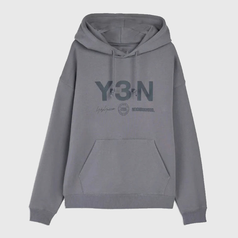 Adidas Y-3 x Neighborhood Hoodie Hoodie unisex front product view | Dash Racegear — Adidas Y-3 and Neighborhood streetwear Hoodie for trendsetters