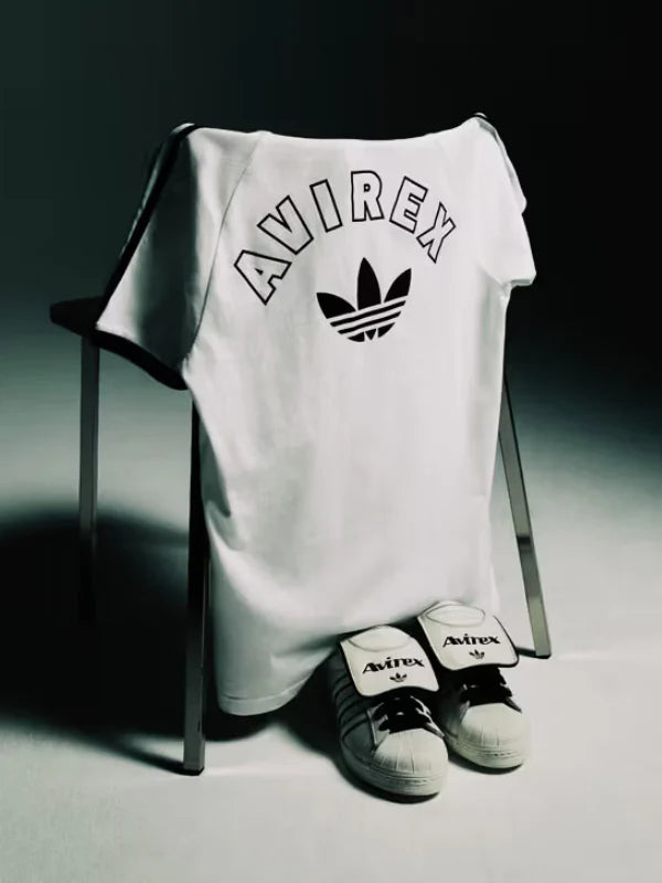 Adidas x Avirex T-shirt Shirt unisex detail view 2 | Dash Racegear — Bold statement Adidas x Avirex T-shirt with 90s attitude