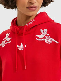 Arsenal Adidas x Places+Faces Hoodie Hoodie unisex detail view 4 | Dash Racegear — Adidas Arsenal x Places+Faces hoodie with relaxed fit and soft fabric for casual football fan style.