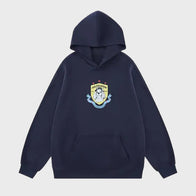 Aelfric Eden Puppy Badge Print Hoodie Hoodie unisex front product view | Dash Racegear — Puppy Badge Hoodie – Aelfric Eden’s Must-Have Piece