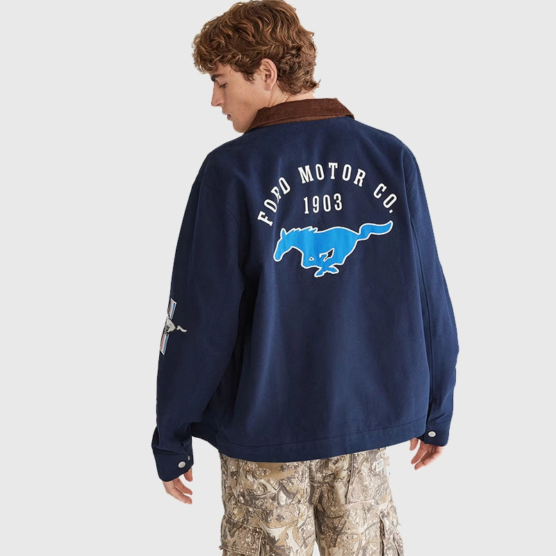 Aeropostale Ford Motor Co. Twill Jacket Jacket unisex detail view 4 | Dash Racegear — Authentic workwear spirit in Aeropostale's Ford Motor Co. twill coat