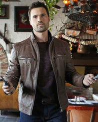 Agents Of Shield Grant Ward Jacket Leather Jacket unisex detail view 5 | Dash Racegear — Brett Dalton Brown Agents Of Shield Grant Ward Jacket