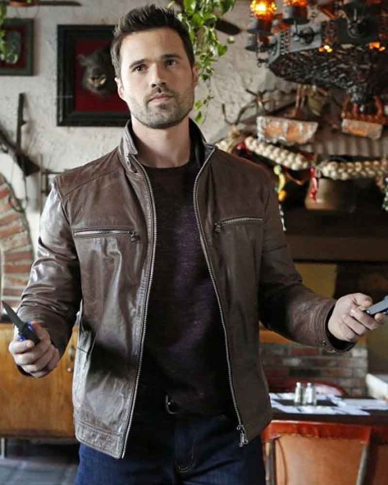 Agents Of Shield Grant Ward Jacket Leather Jacket unisex detail view 5 | Dash Racegear — Brett Dalton Brown Agents Of Shield Grant Ward Jacket